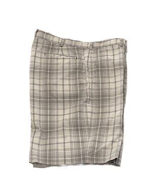 Nike Golf Mens Plaid Dri-Fit Tour Performance Shorts Size 40 Beige & Gray Polyes